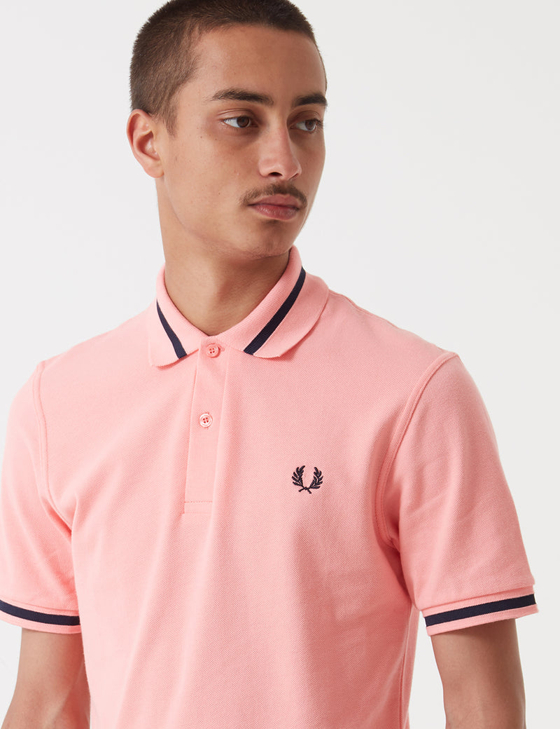 Fred Perry Single Tipped Polo Shirt - Sherbet Pink