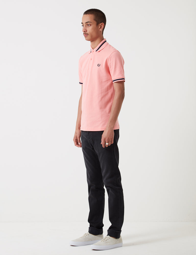 Fred Perry Single Tipped Polo Shirt - Sherbet Pink