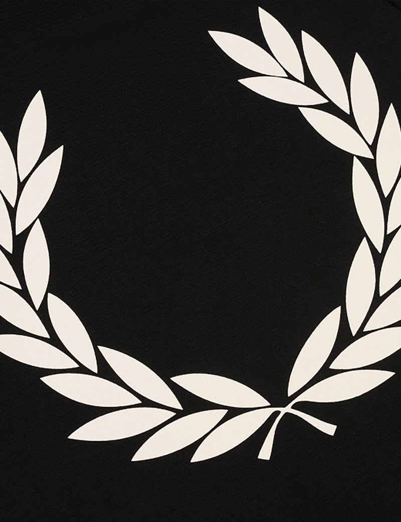 Fred Perry Laurel Oversized Logo Sweatshirt - Black