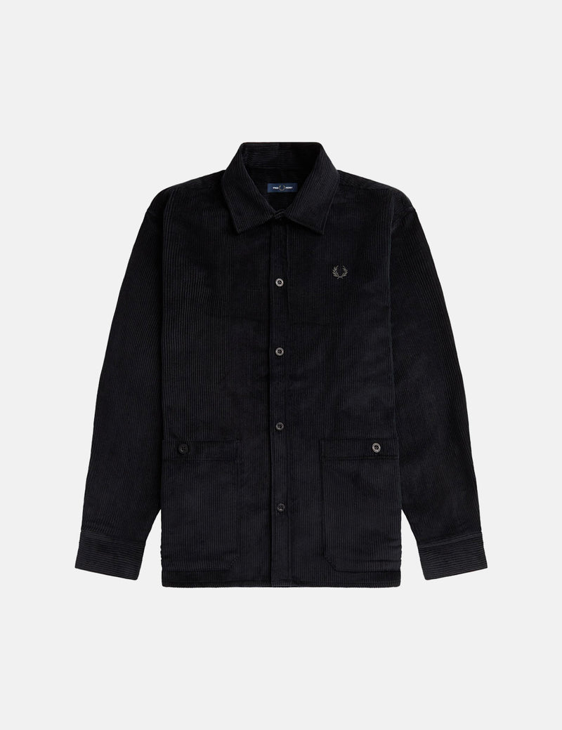 Surchemise en velours côtelé Fred Perry - Noir