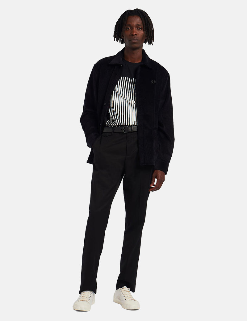 Surchemise en velours côtelé Fred Perry - Noir