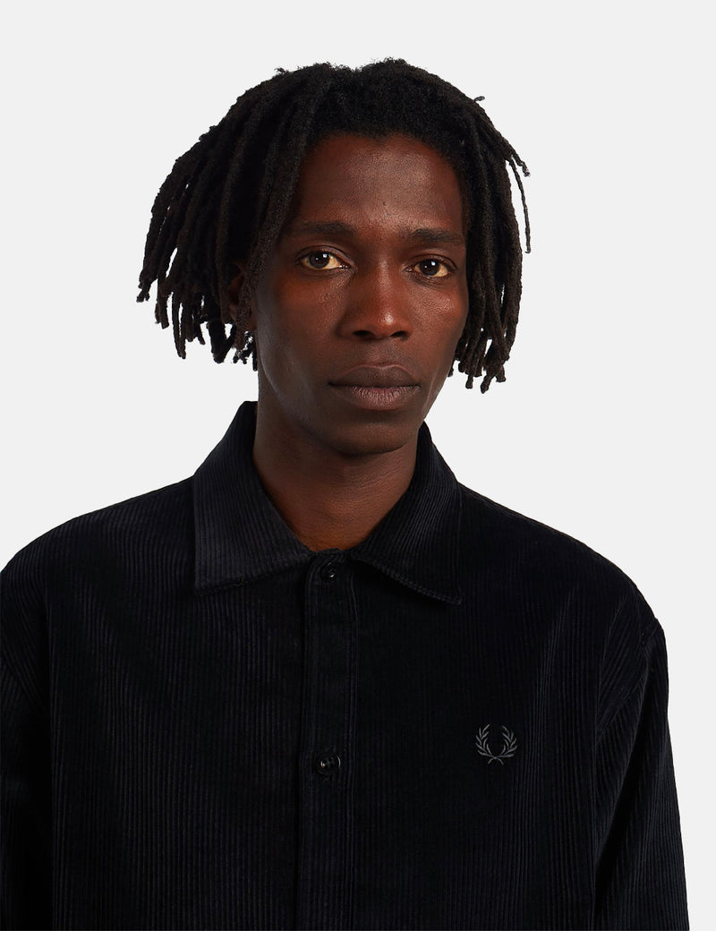 Surchemise en velours côtelé Fred Perry - Noir