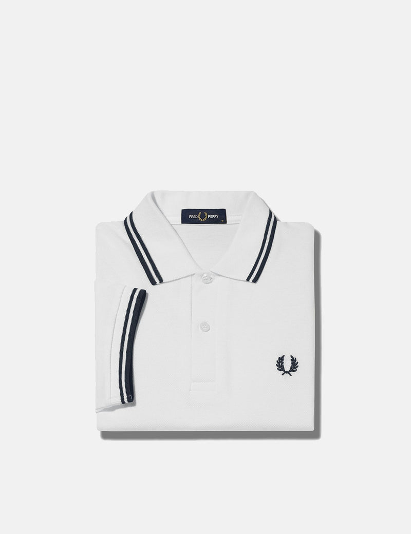 Polo Fred Perry Twin Tipped - Blanc