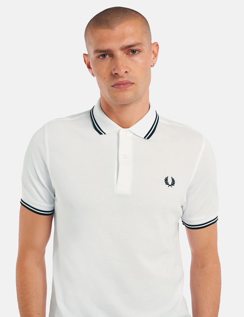 Fred Perry Twin Tipped Polo Shirt - Weiß