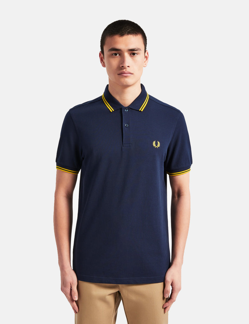 Fred Perry Twin Tipped Polo Shirt - Carbon Blue