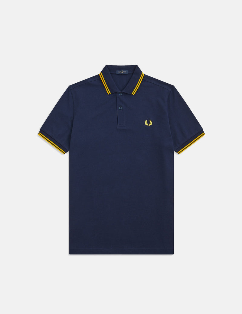 Fred Perry Twin Tipped Polo Shirt - Carbon Blue