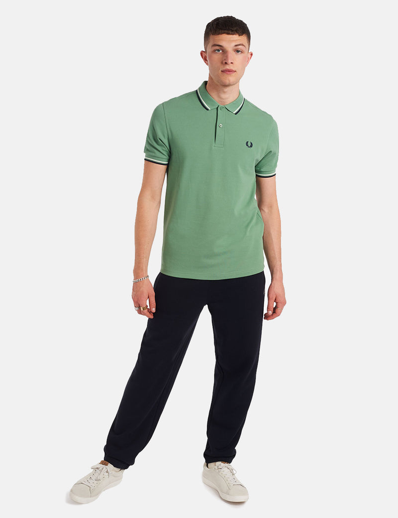 Polo Fred Perry à double liseré - Pistache