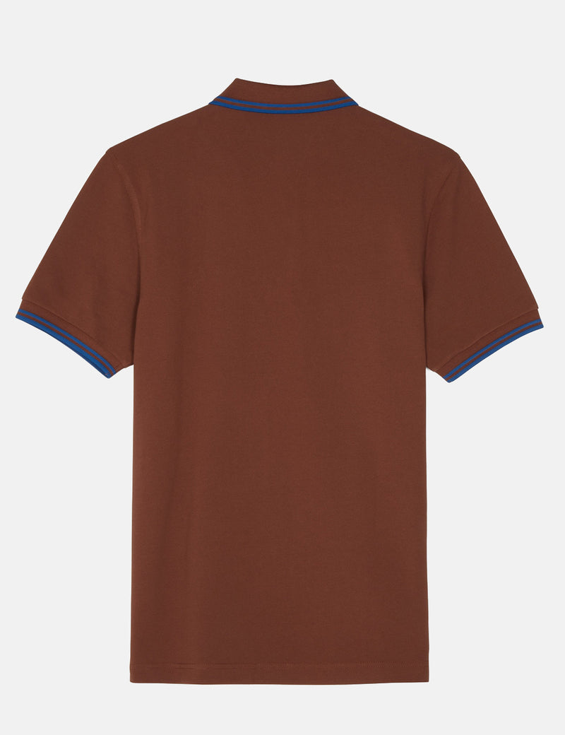 Fred Perry Twin Tipped Polo Shirt - Root Beer Brown