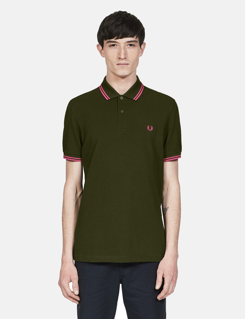 Fred Perry Twin Tipped Polo Shirt - Rifle Green