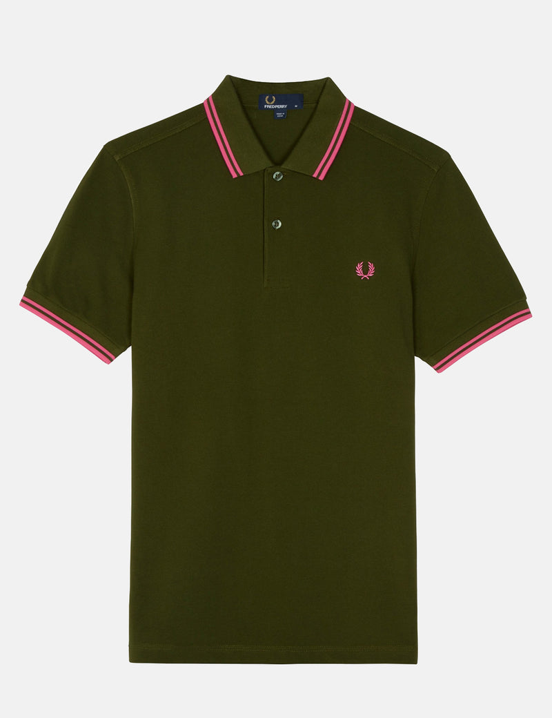 Fred Perry Twin Tipped Polo Shirt - Rifle Green