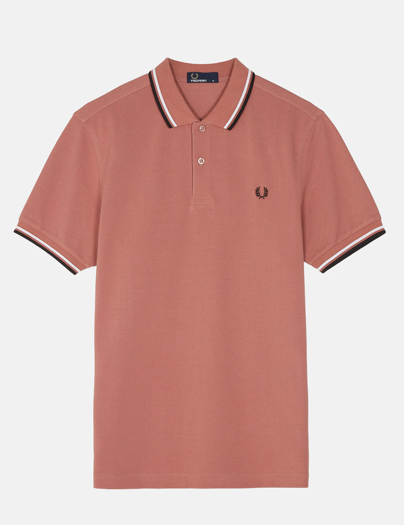 Fred Perry Twin Tipped Polo Shirt - Burlwood Pink