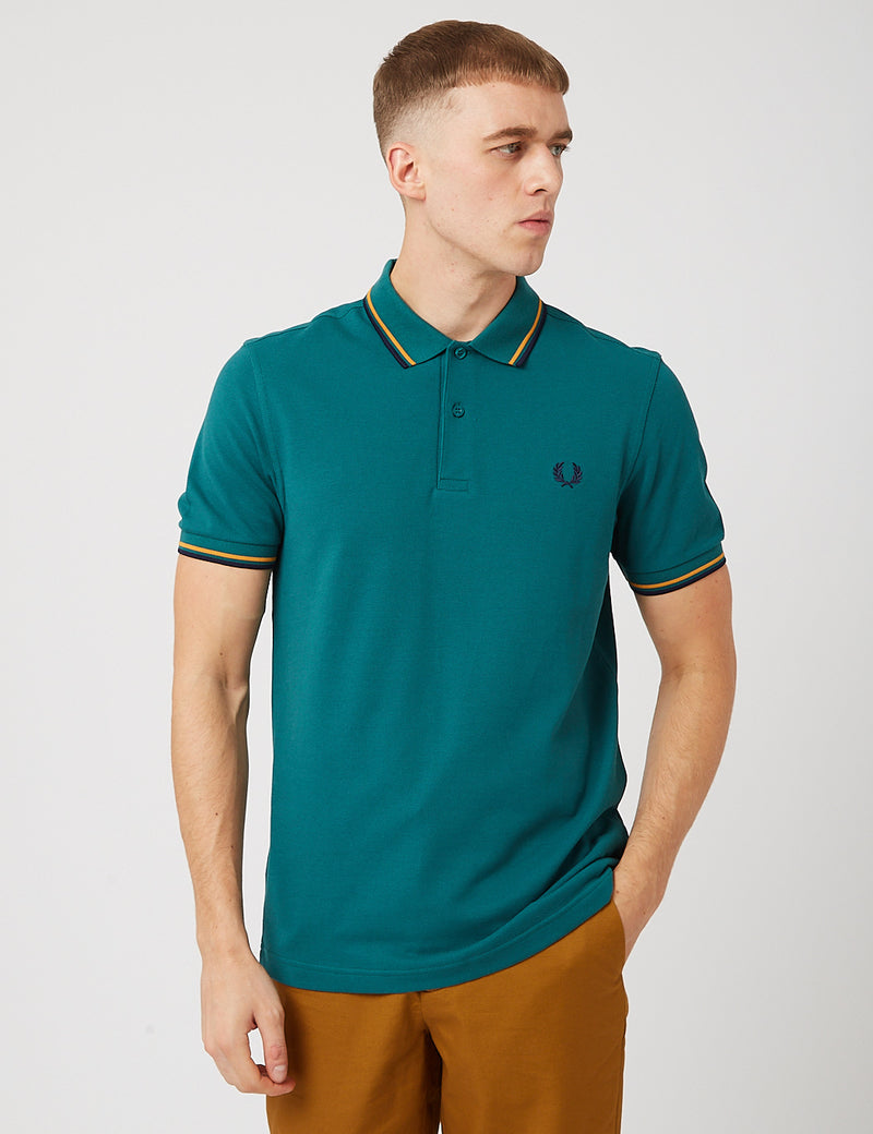 Fred Perry Twin Tipped Polo Shirt - Bottle Green