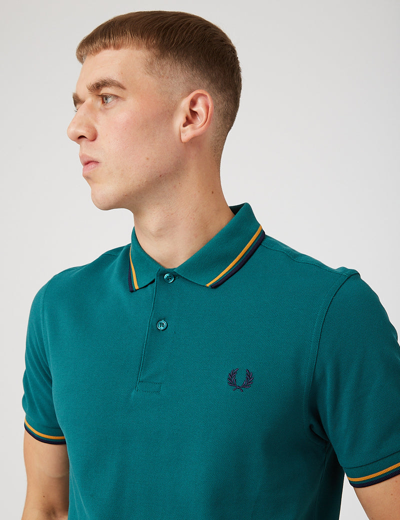 Polo Fred Perry Twin Tipped - Vert Bouteille
