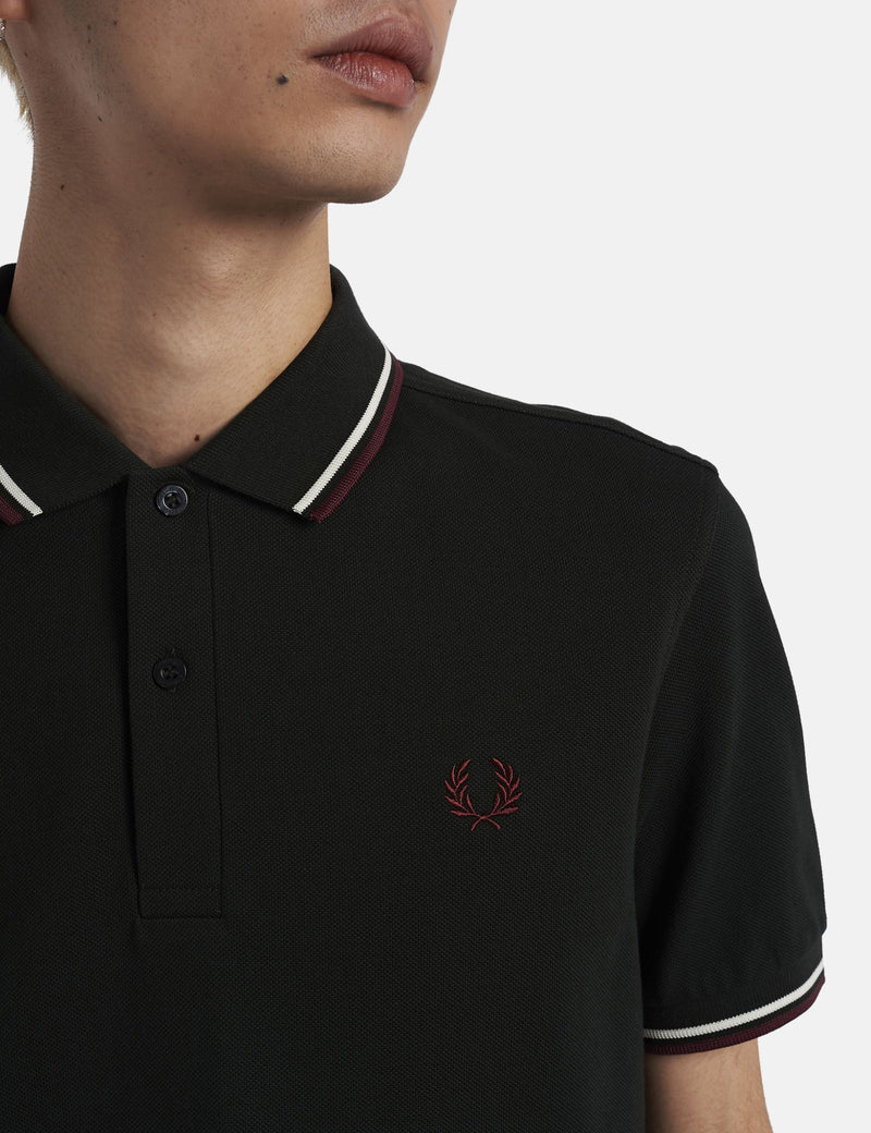 Fred Perry Twin Tipped Polo Shirt - Night Green