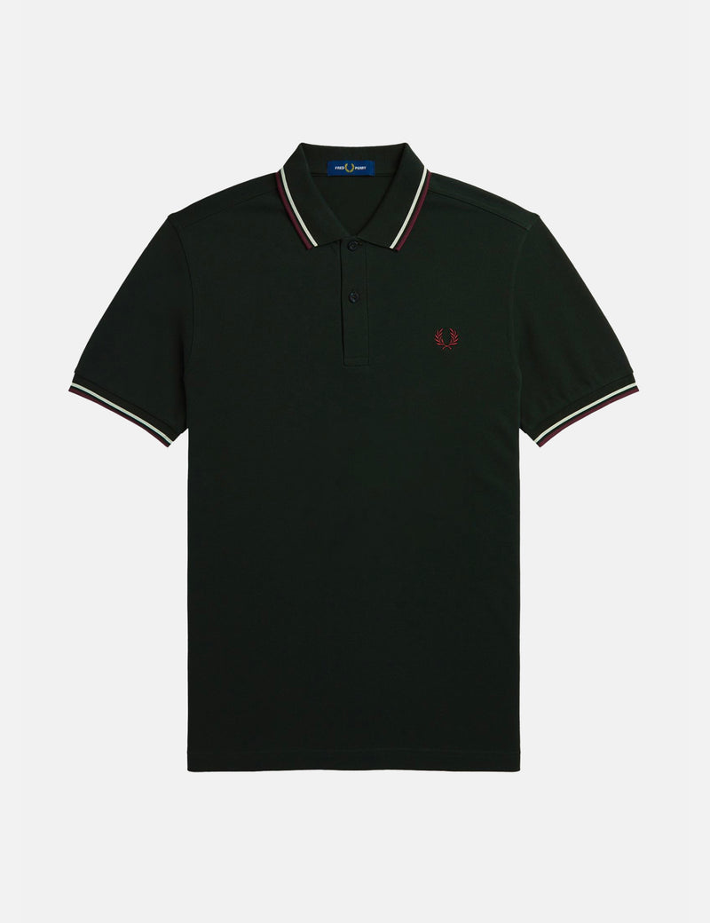 Fred Perry Twin Tipped Polo Shirt - Night Green