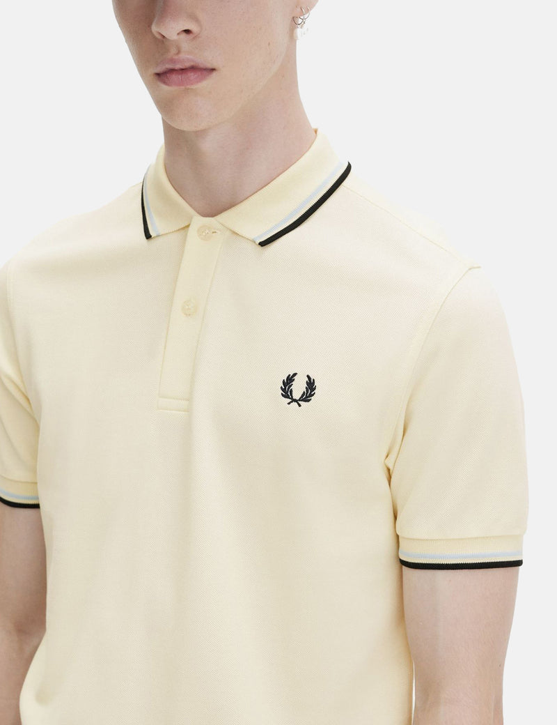 Fred Perry Twin Tipped Polo Shirt - Ice Cream