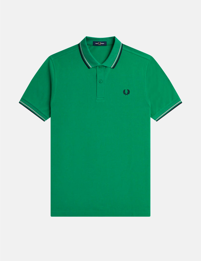 Fred Perry Twin Tipped Polo Shirt - Fred Perry Green