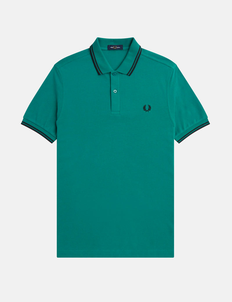 Fred Perry Twin Tipped Polo Shirt - Deep Mint