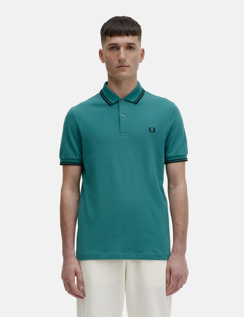 Fred Perry Twin Tipped Polo Shirt - Deep Mint