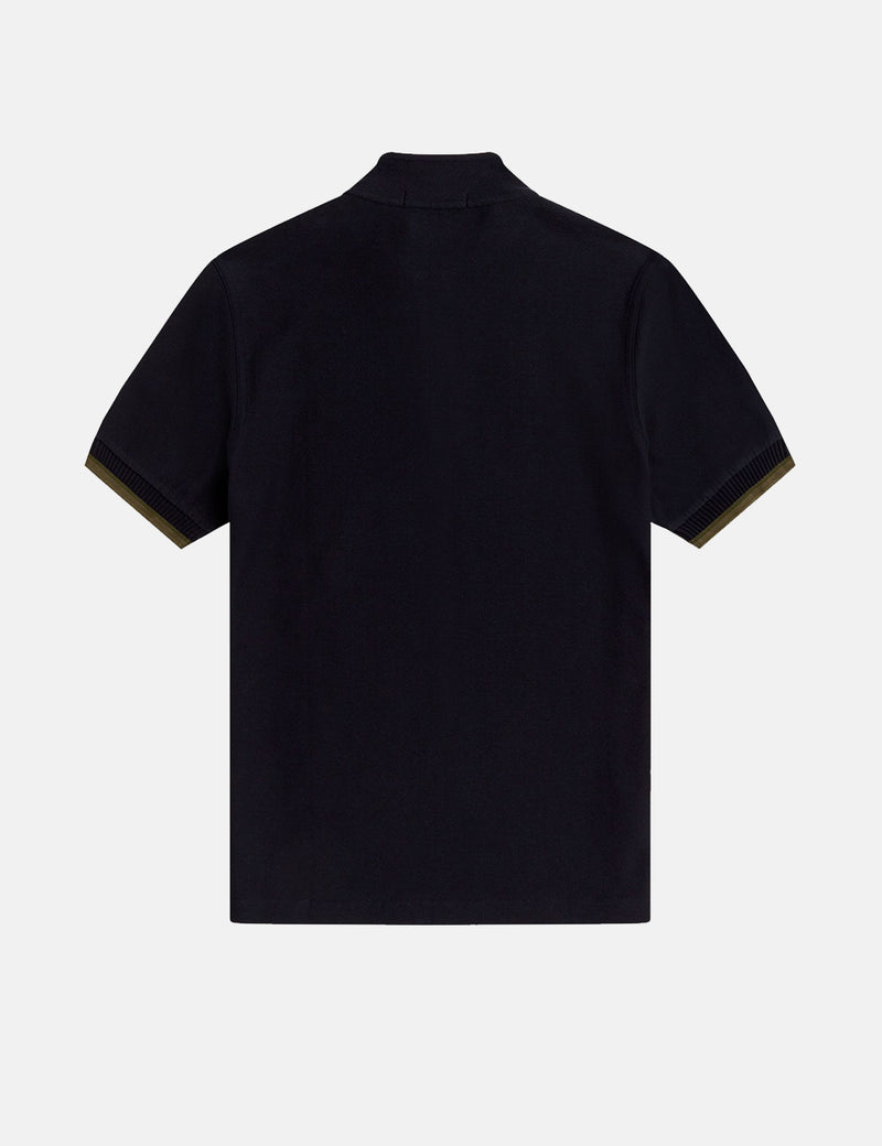 Polo à col cheminée Fred Perry - Bleu marine
