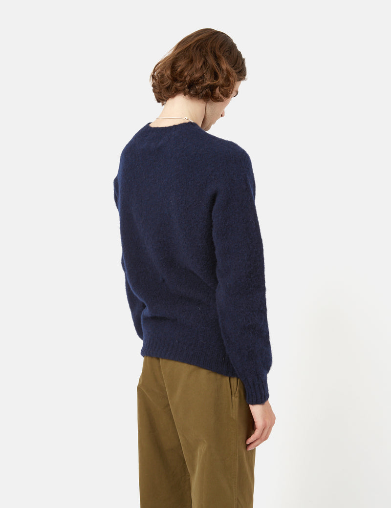 Bhode Supersoft Lambswool Jumper (Made in Scotland) - New Navy Blue