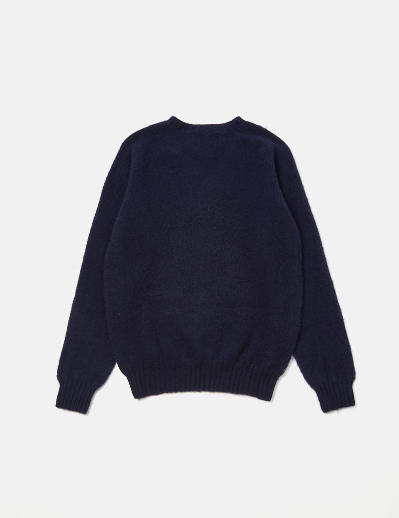 Bhode Supersoft Lambswool Jumper (Made in Scotland) - New Navy Blue