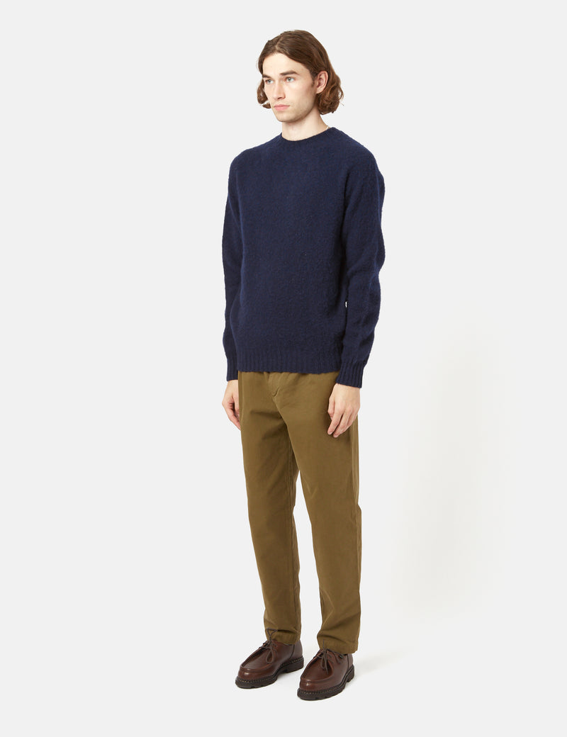 Bhode Supersoft Lambswool Jumper (Made in Scotland) - New Navy Blue