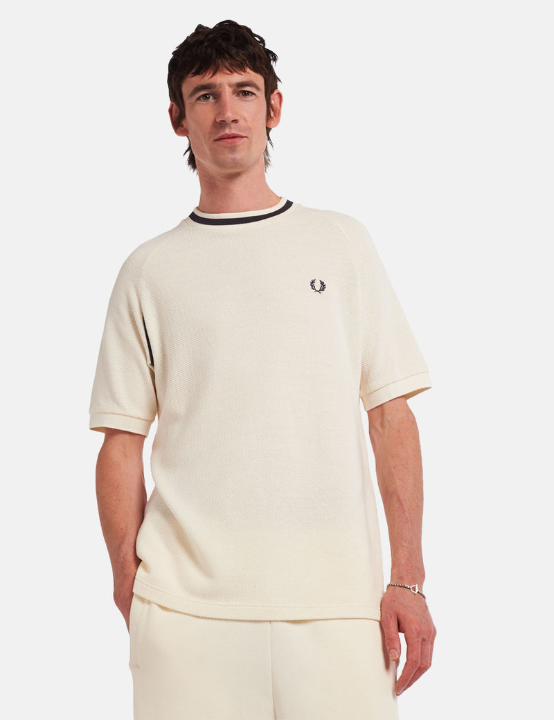 Fred Perry Re-issues Mesh Pique Shirt - Ecru