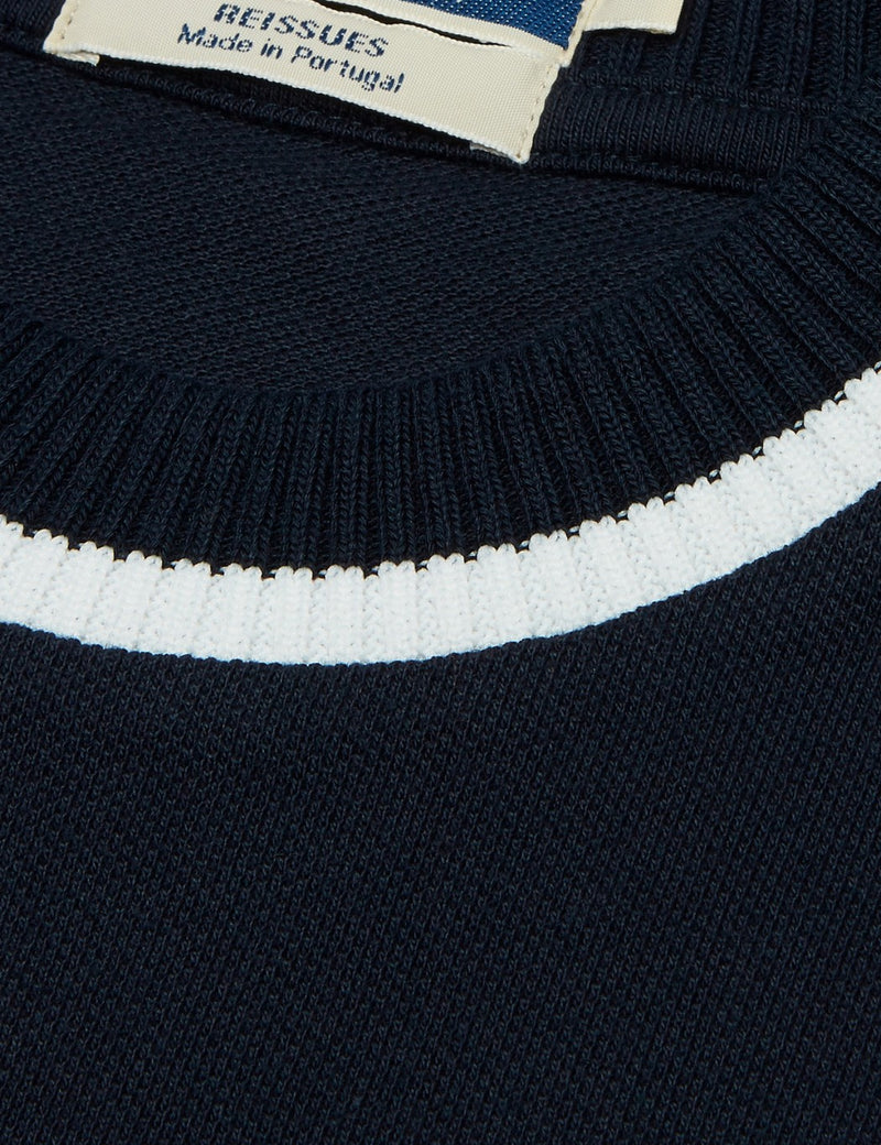 T-Shirt à Col Rond En Piqué Fred Perry - Navy