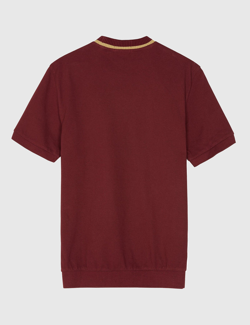 T-Shirt Piqué Col Rond Fred Perry - Aubergine