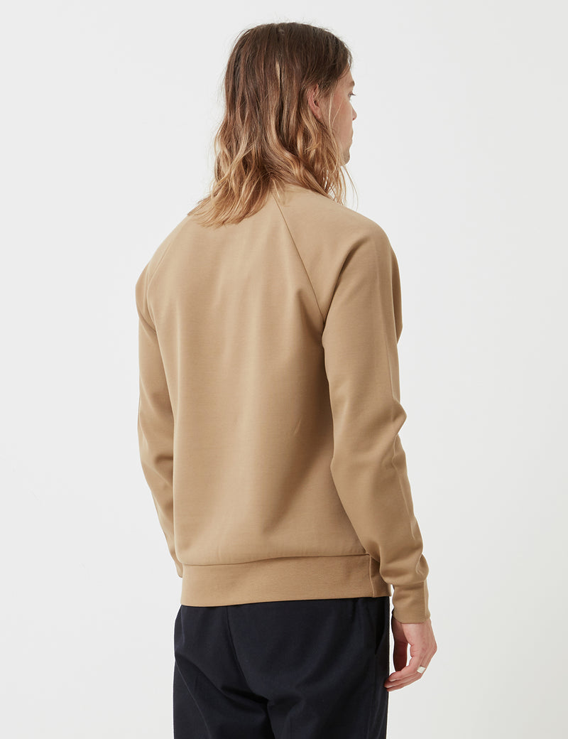 Fred Perry Interlock Crewneck Sweatshirt - Elmwood Gold