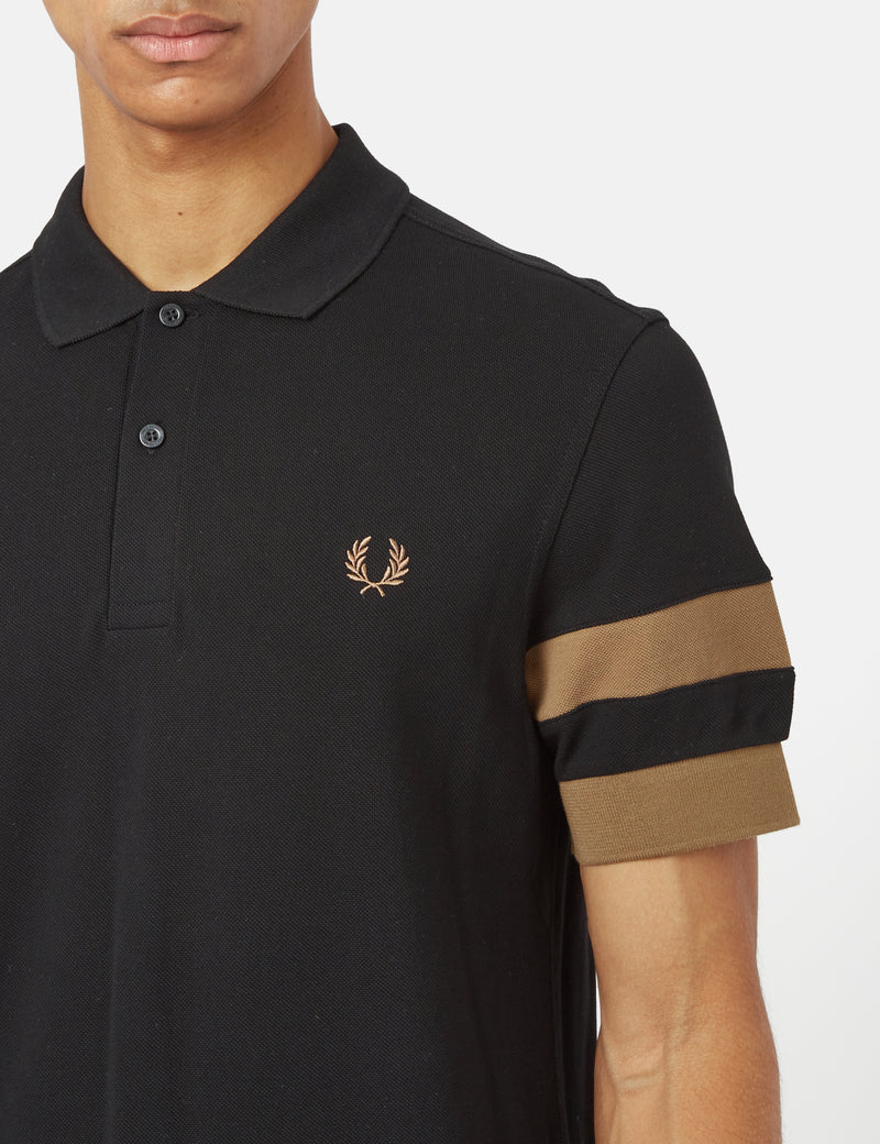 Fred Perry Bold Tipped Polo Shirt - Black