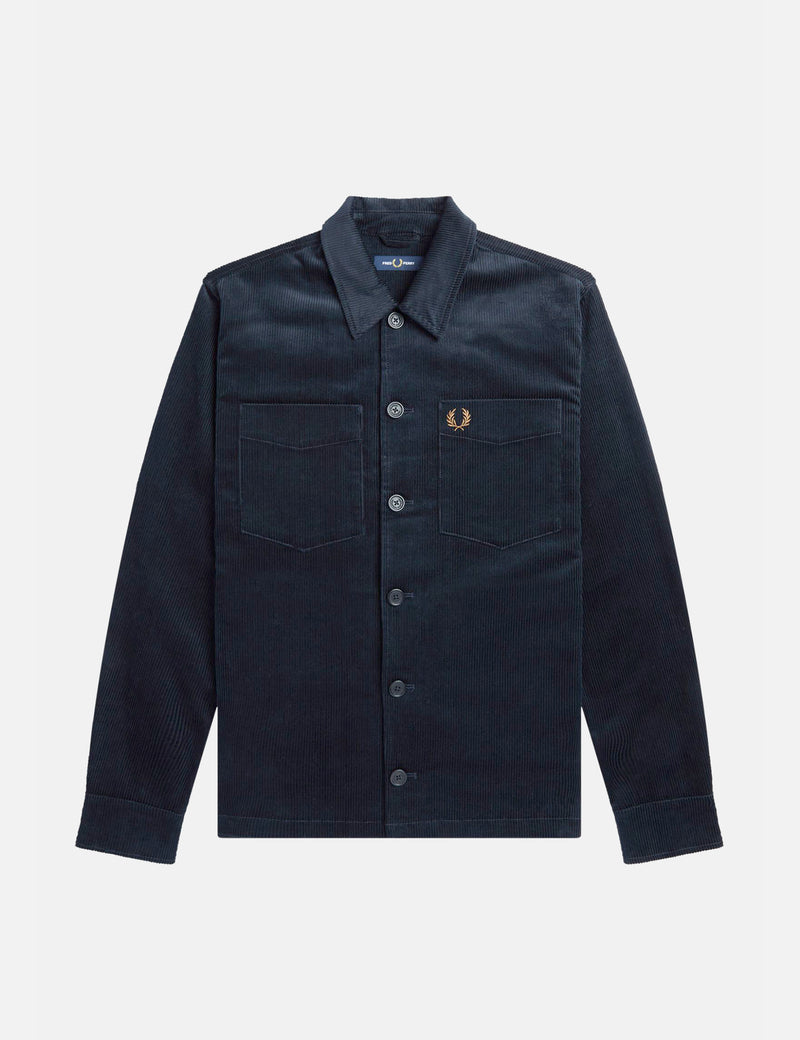 Fred Perry Overshirt (Cord) - Navy Blue