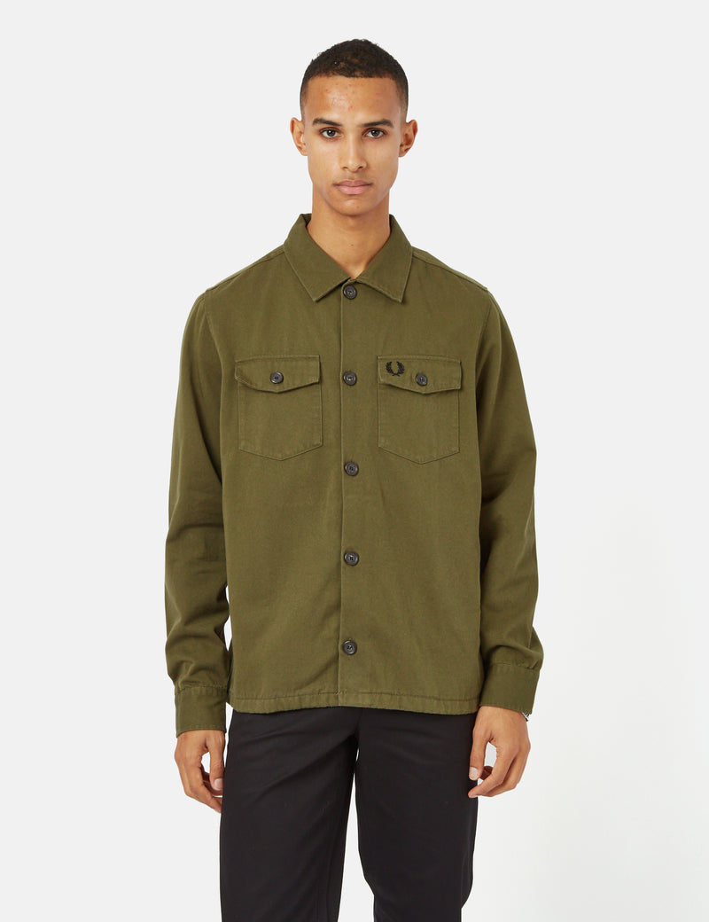 Surchemise Fred Perry Twill - Uniform Green