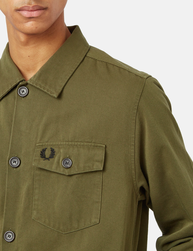 Surchemise Fred Perry Twill - Uniform Green
