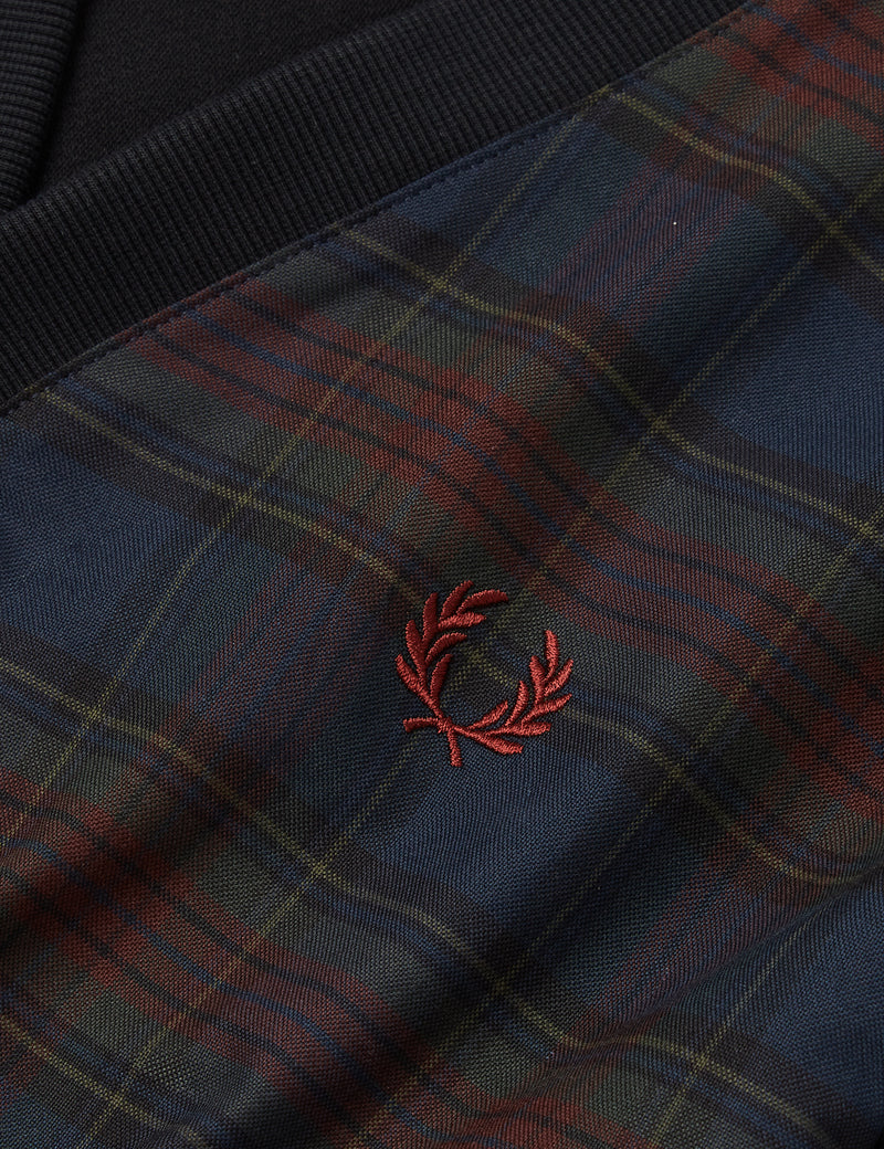 Fred Perry Woven Check Cardigan - Bleu Marine Français