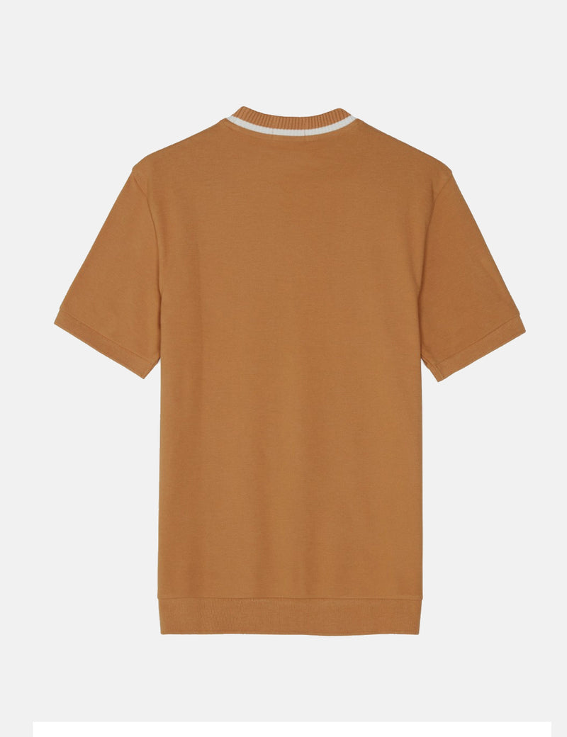 Fred Perry Re-issues Crew Neck Pique T-Shirt - Caramel Brown