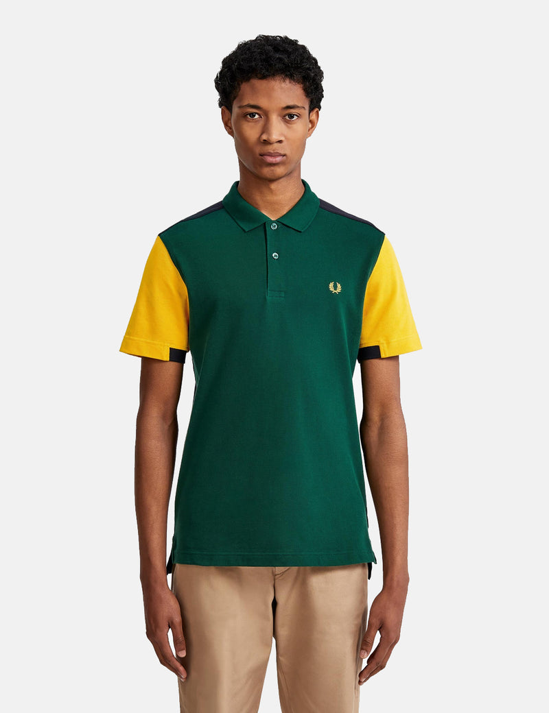 Fred Perry Bold Cuff Insert Polo Shirt - Ivy Green