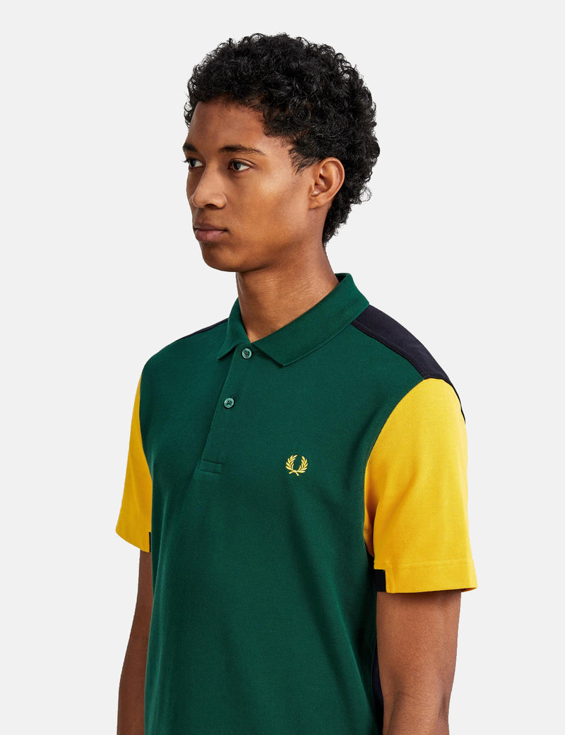 Fred Perry Bold Cuff Insert Polo Shirt - Ivy Green