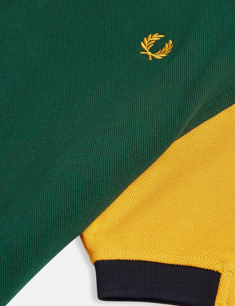 Fred Perry Bold Cuff Insert Polo Shirt - Ivy Green