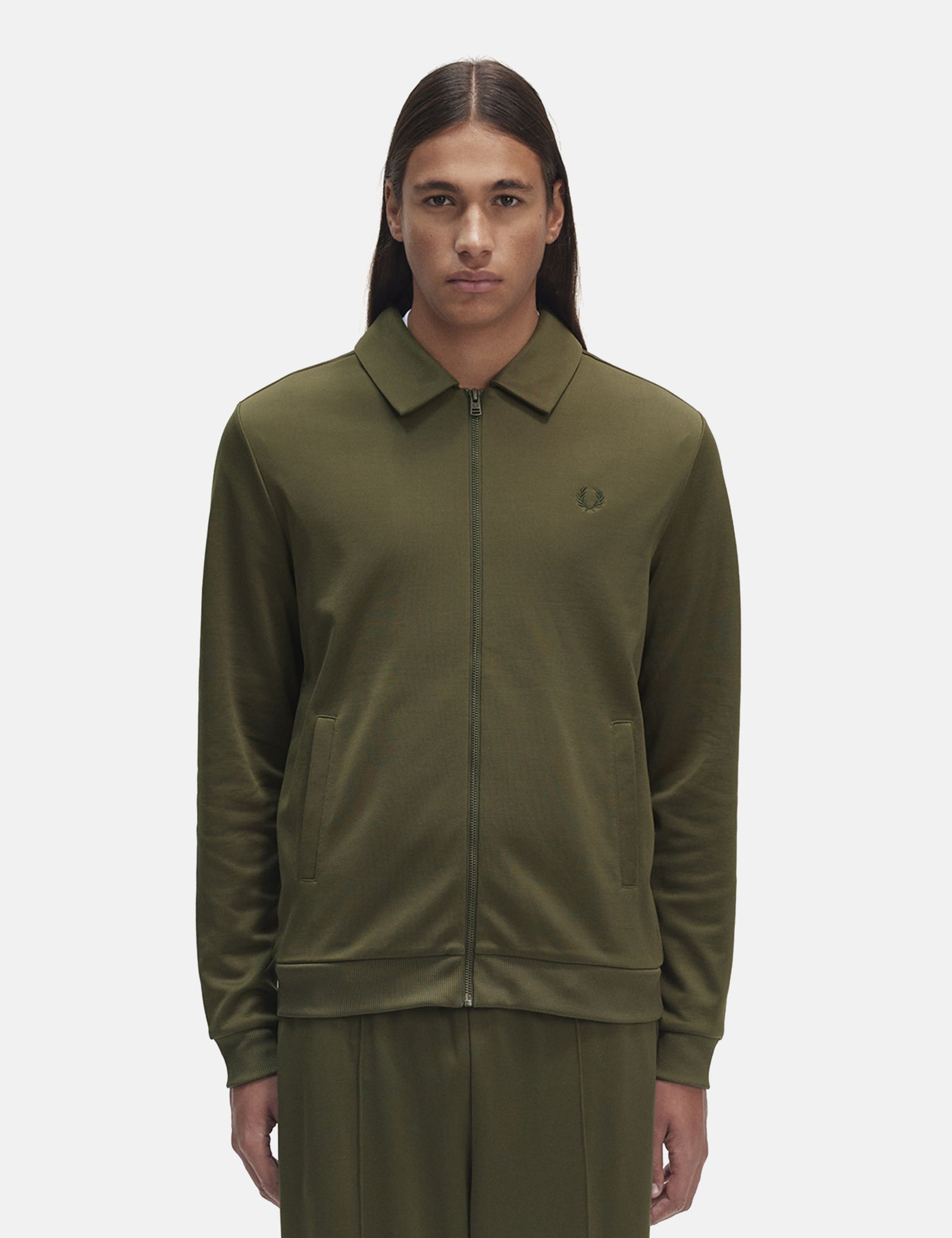 Fred Perry Track Jacket - Uniform Green I Urban Excess. – URBAN EXCESS