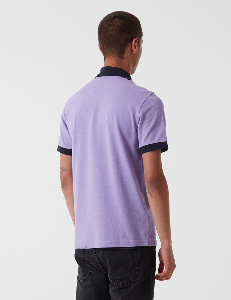 Chemise Fred Perry Contrast Rib Pique - Soft Lilac