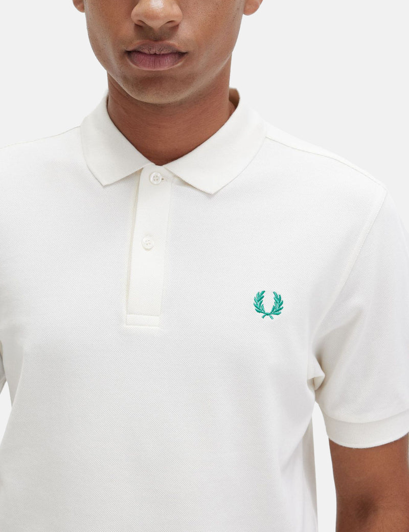 Fred Perry Plain Fred Perry Shirt - Ecru