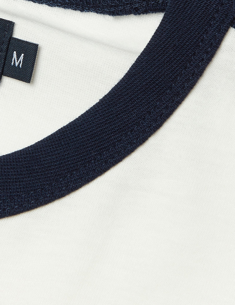 Fred Perry Taped Ringer T-Shirt - Snow White