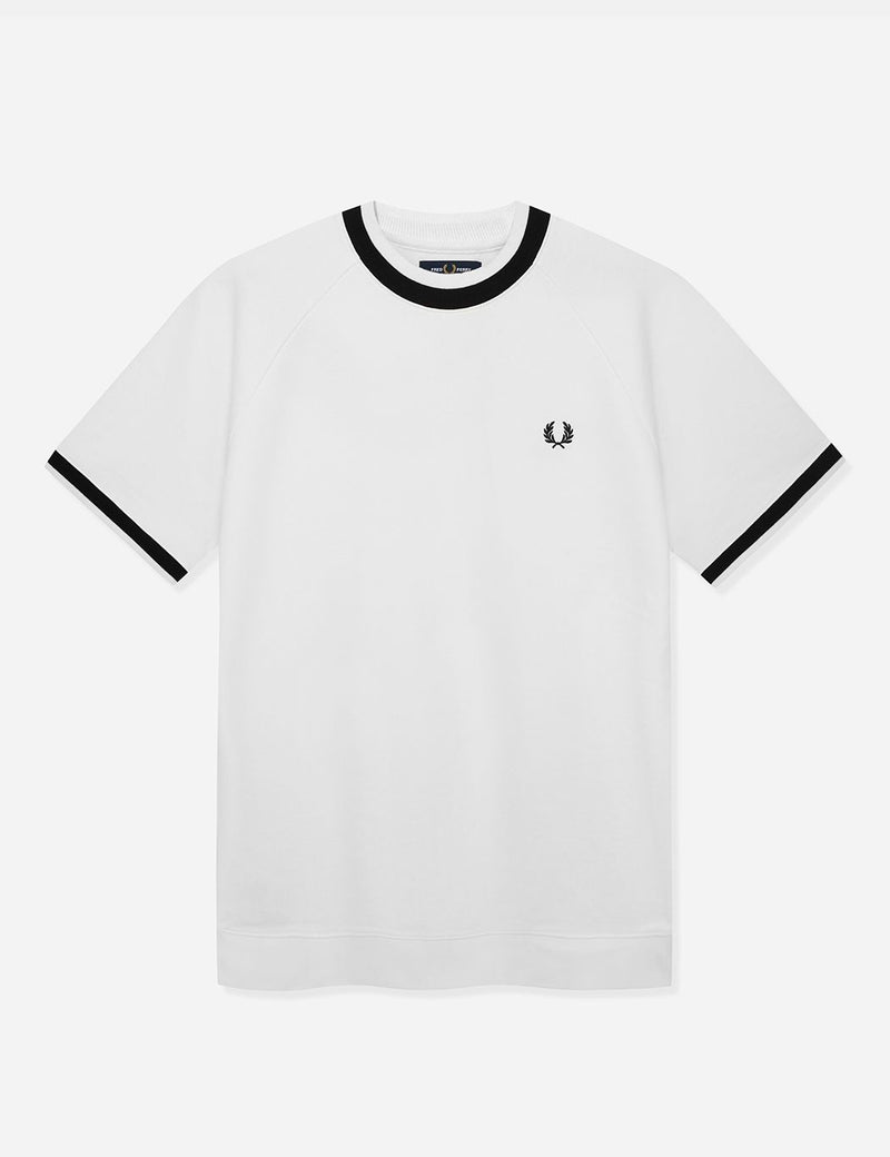Fred Perry Raglan Sweat Top T-shirt - Snow White