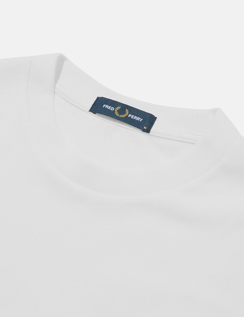 Fred Perry Pocket Detail Pique T-Shirt - Snow White
