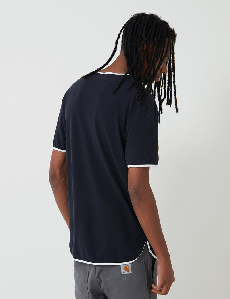 T-Shirt Henley Fred Perry Reissues - Navy Blue
