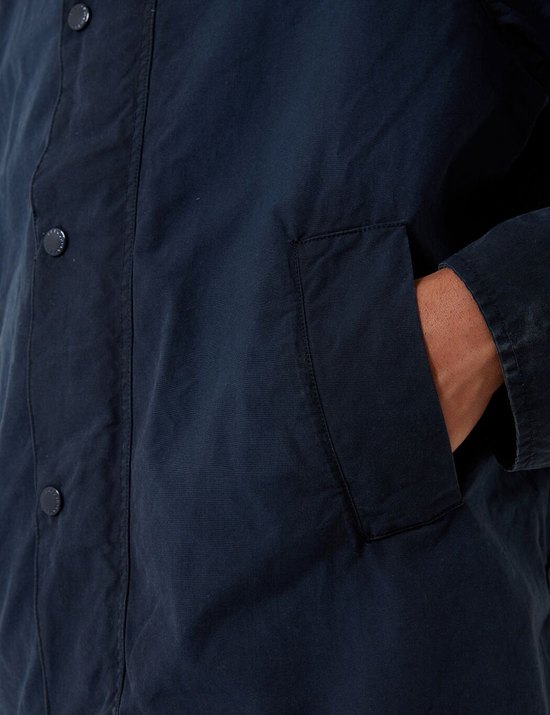 Barbour x Engineered Garments Graham Gewaschene Casual-Jacke - Marine-Blau