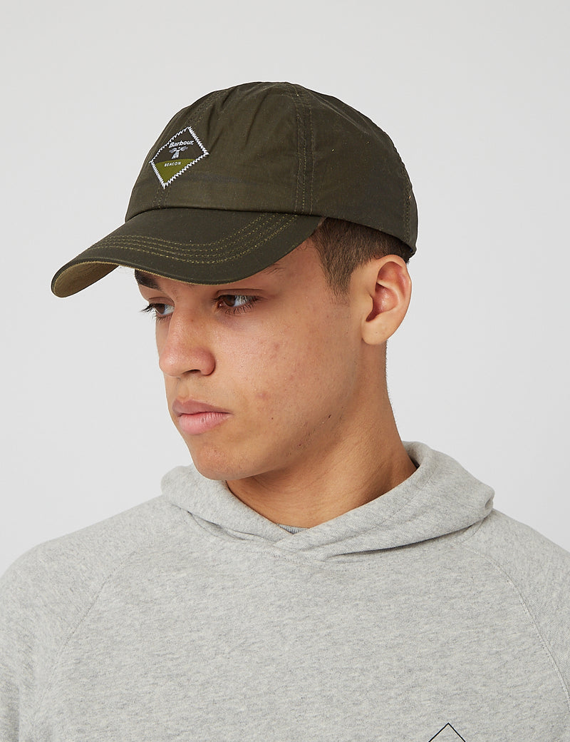 Casquette Barbour Beacon Wax Sports - Olive Green