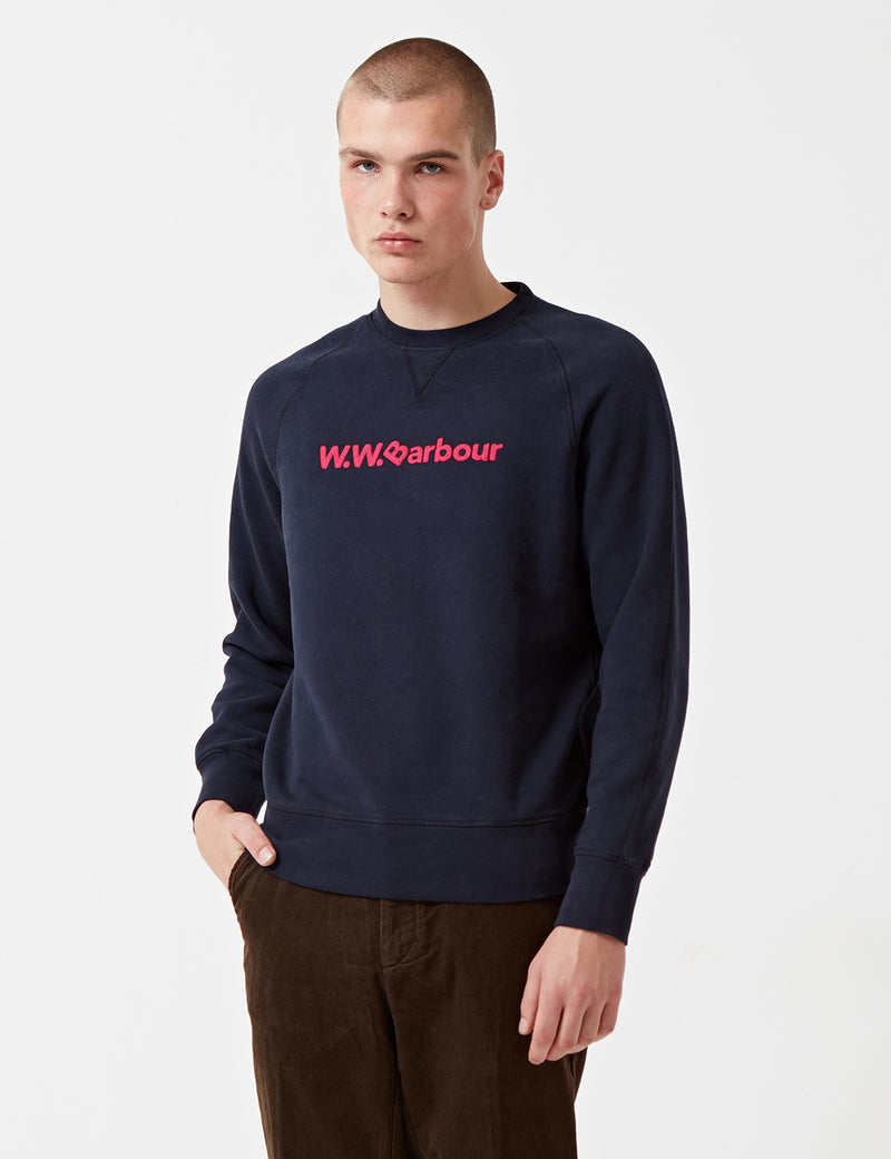 Barbour x Wood Wood Ornsay Sweatshirt Navy